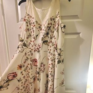 White floral sun dress